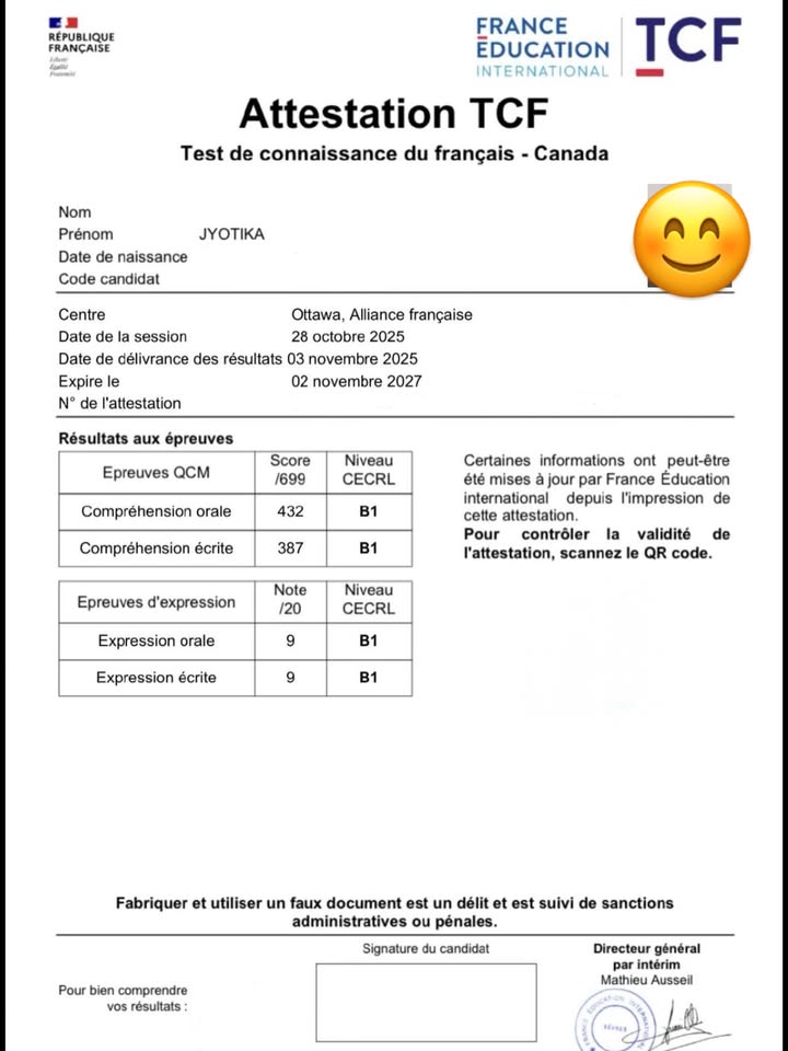 TCF Certificate for sale